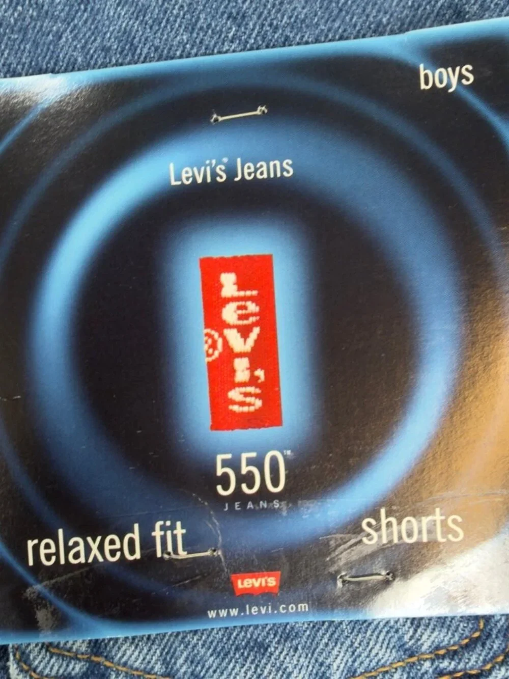 Levi's 550 Relaxed Fit Shorts Boys 10 Slim Blue Denim Vintage 90s New With Tags